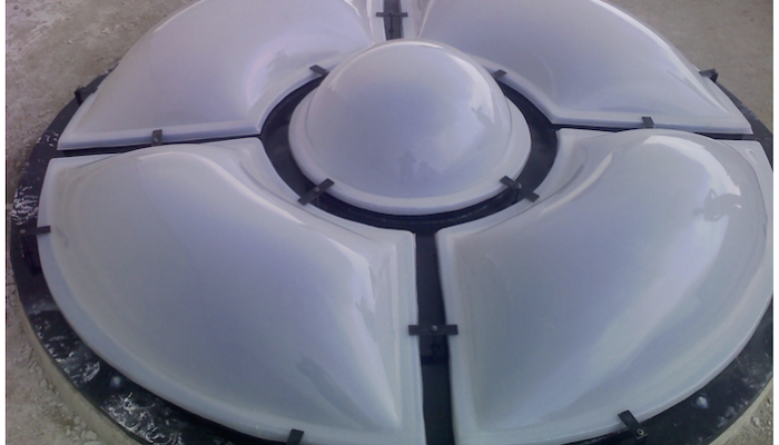 Burbuja sobre estructura metalica