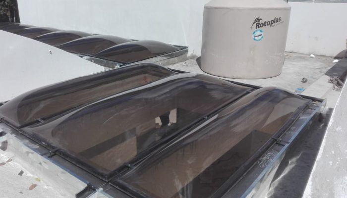 Domo sobre estructura metalica